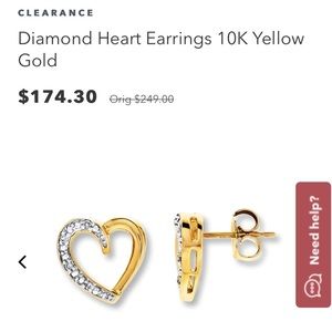 10K yellow gold diamond earrings